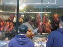 Shopping for chicken in Chinatown.